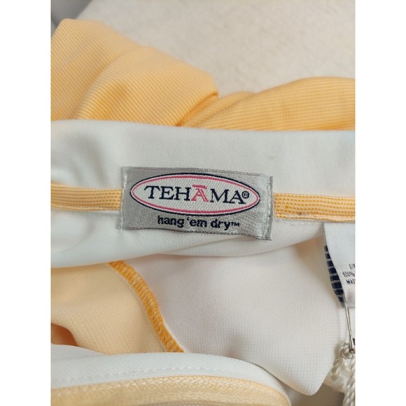 Tehama Womens Hang Em Dry Golf/Tennis Sleeveless Half Zip White/Orange, S - NWT - Picture 6 of 11